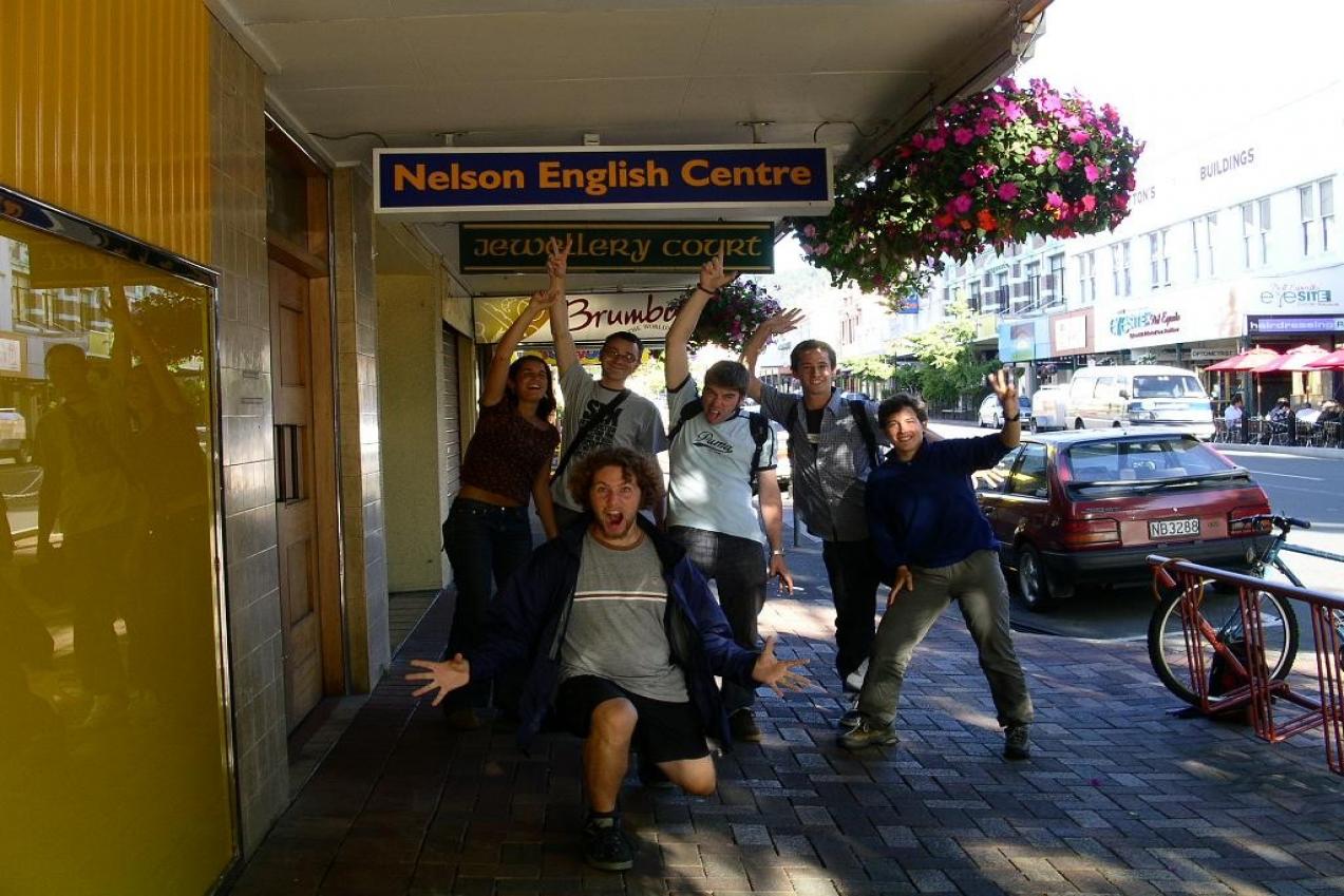 étudiants en séjour linguistique d'anglais à Nelson en Nouvelle-Zélande